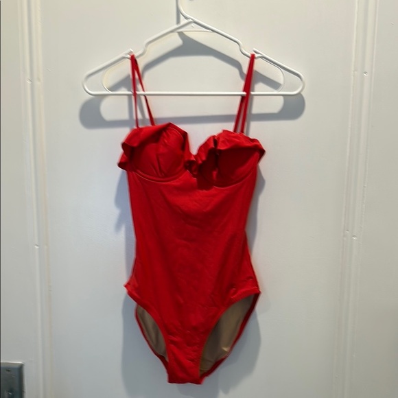 J. Crew Red One Piece Swimsuit - Picture 1 of 1